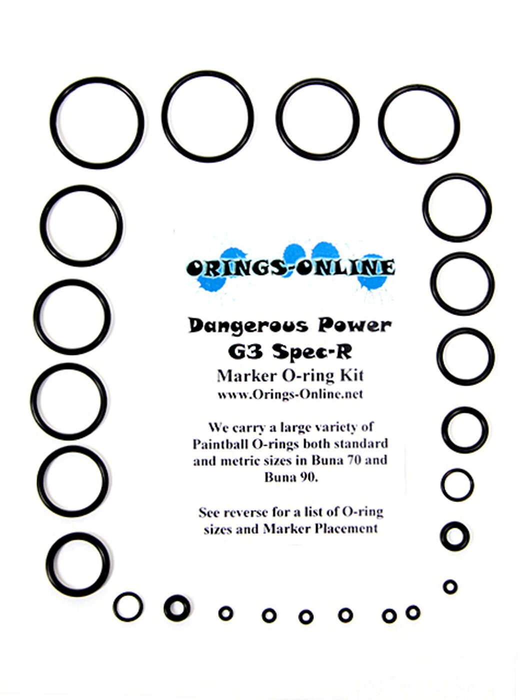 Dangerous Power G3 Spec-R Marker O-ring Kit